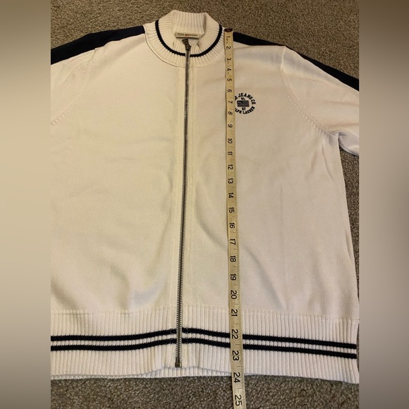 Polo Jeans Company white and navy sweater in size XL. NWOT - Picture 7 of 12